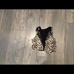 Cheetah print vest